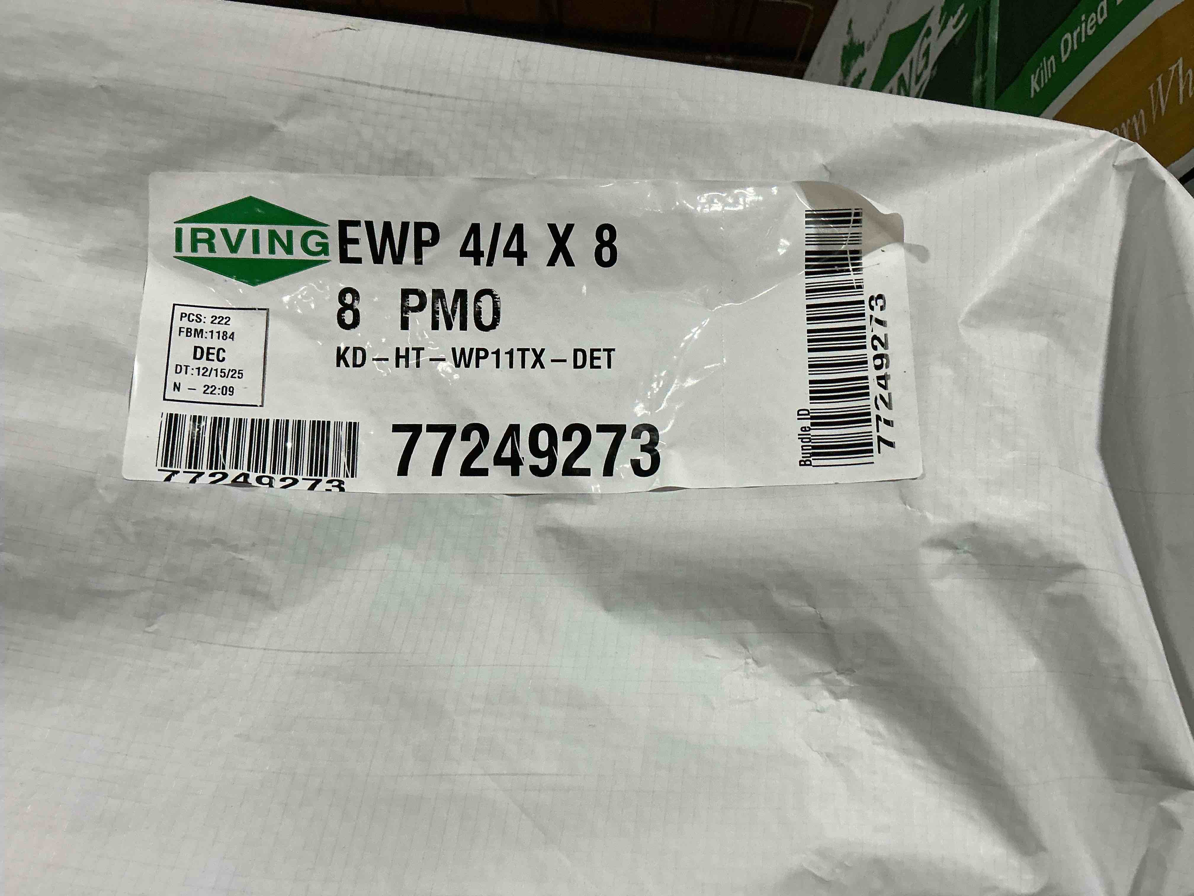 Building material lumber shiplap Irving white pine.