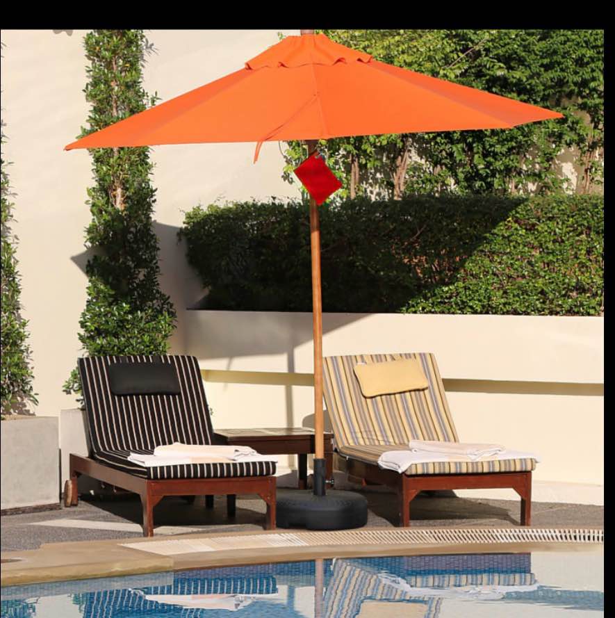 18 inch heavy duty, umbrella base black (missing bolt)