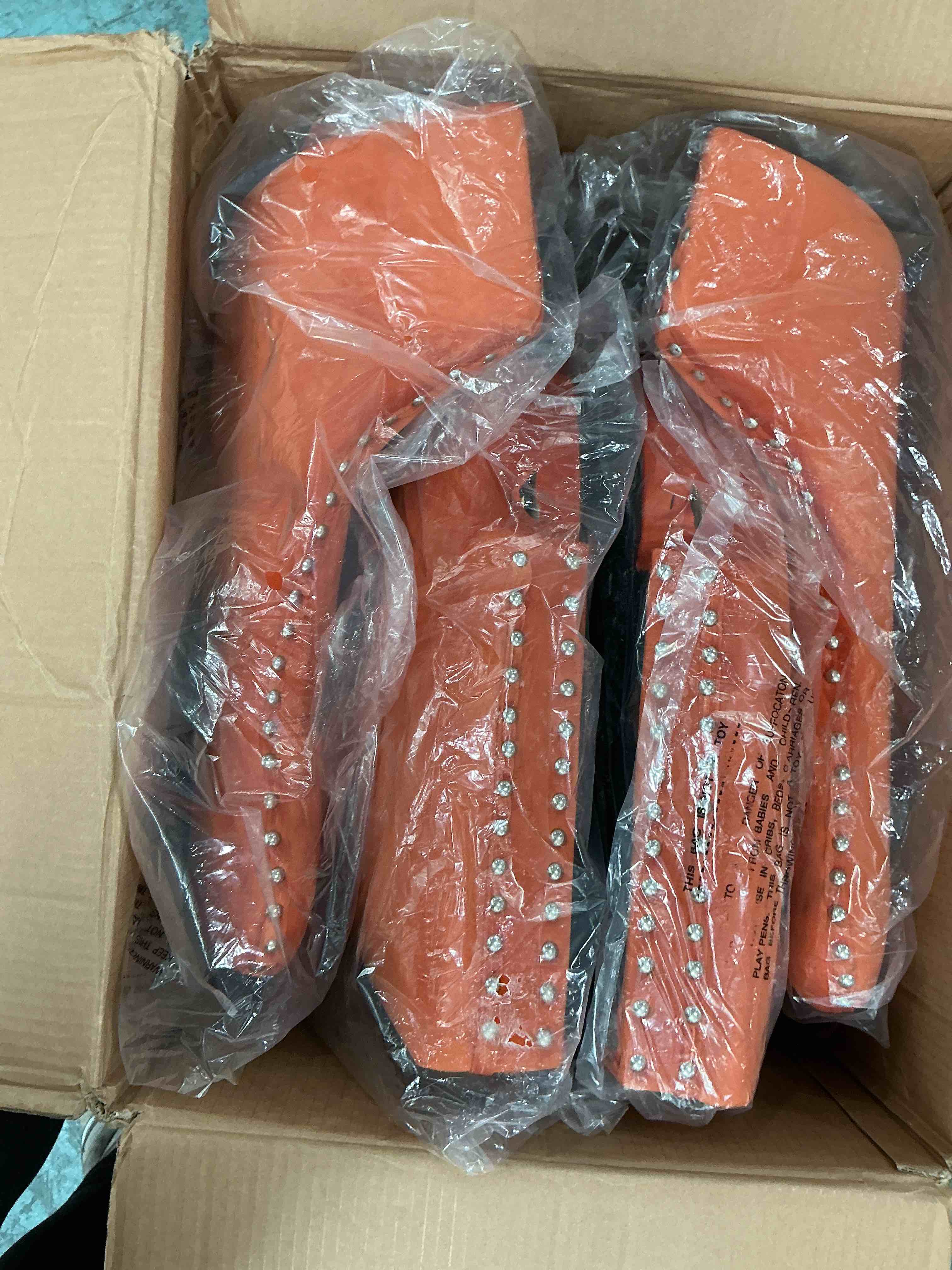Condition photo showing New/Like New for widened counter height bar stools set of 2, orange wood bar stools for kitchen island, modern barstools with backs, sillas para barra de cocina, velvet island chairs with wood legs (orange, 2pcs)