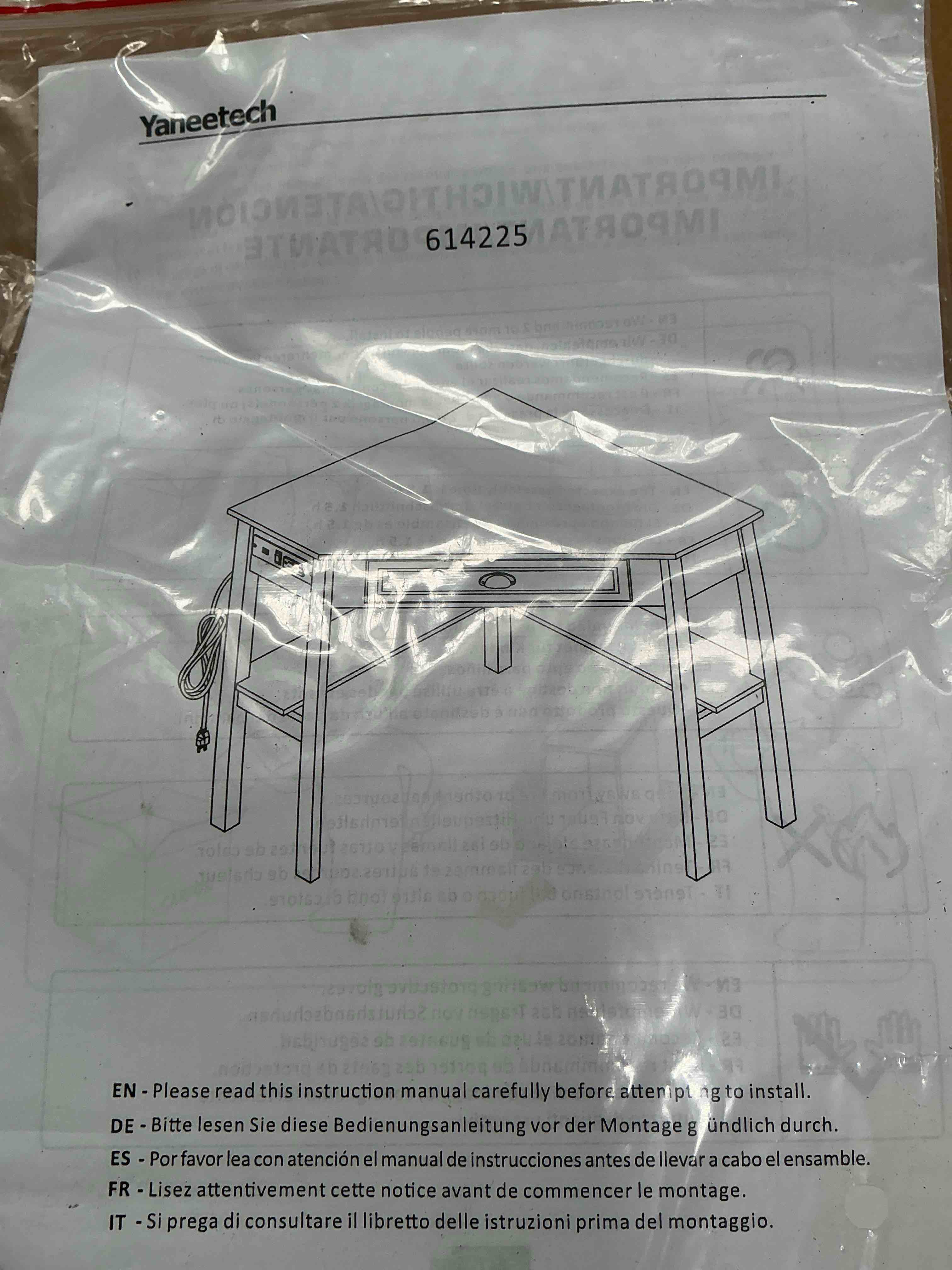 Condition photo showing New/Like New for annalyica corner computer desk with gold hardware