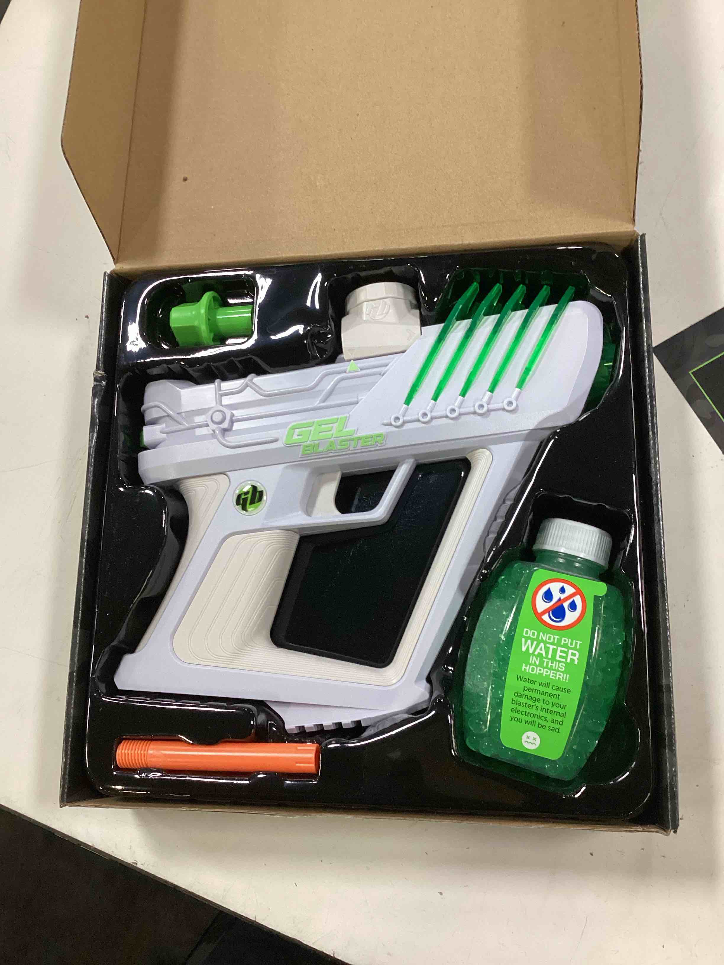 Condition photo showing New/Like New for gel blaster surge 1.5 electric green water-based gellet blaster with 10 000 electric green gellet pack