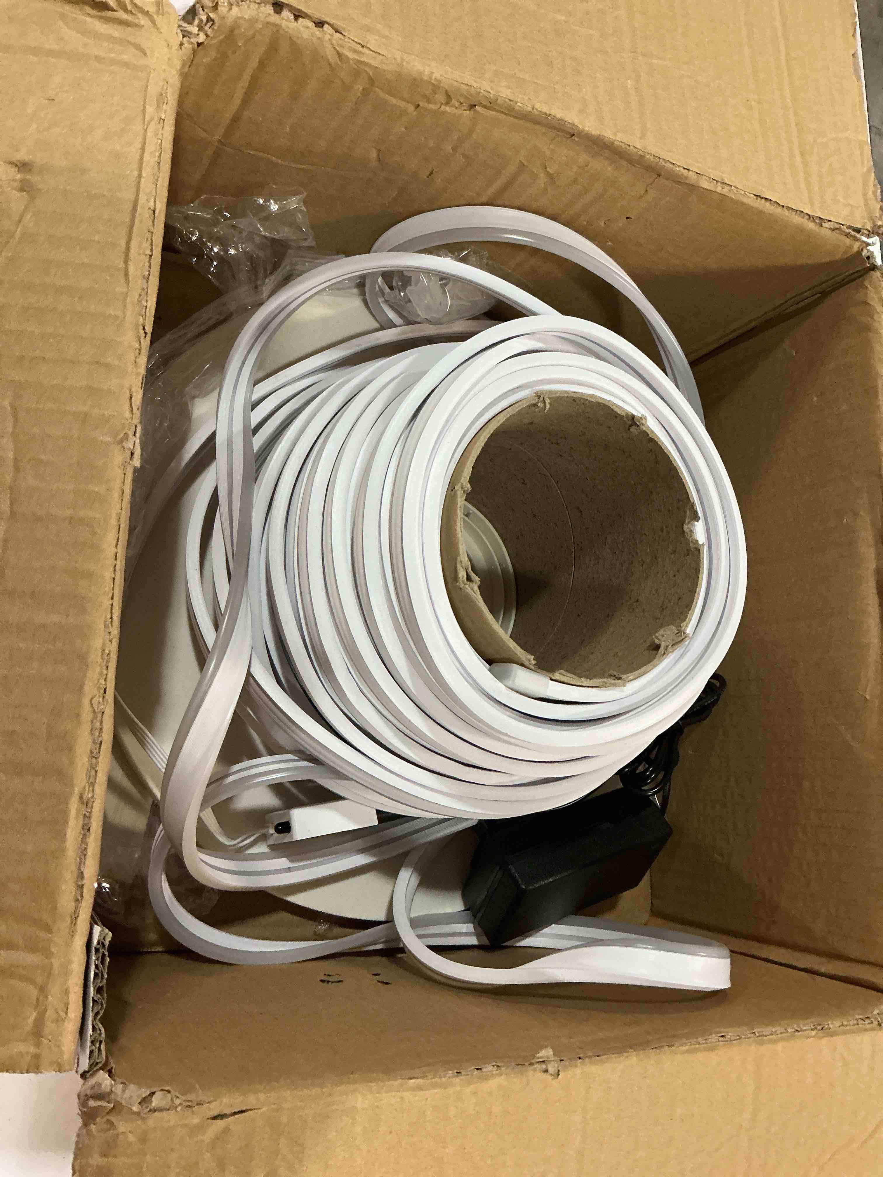 Condition photo showing As Is for samsion waterproof cob led rope lights outdoor 200ft ip67 warm white 3000k ac 110~120v flexible led