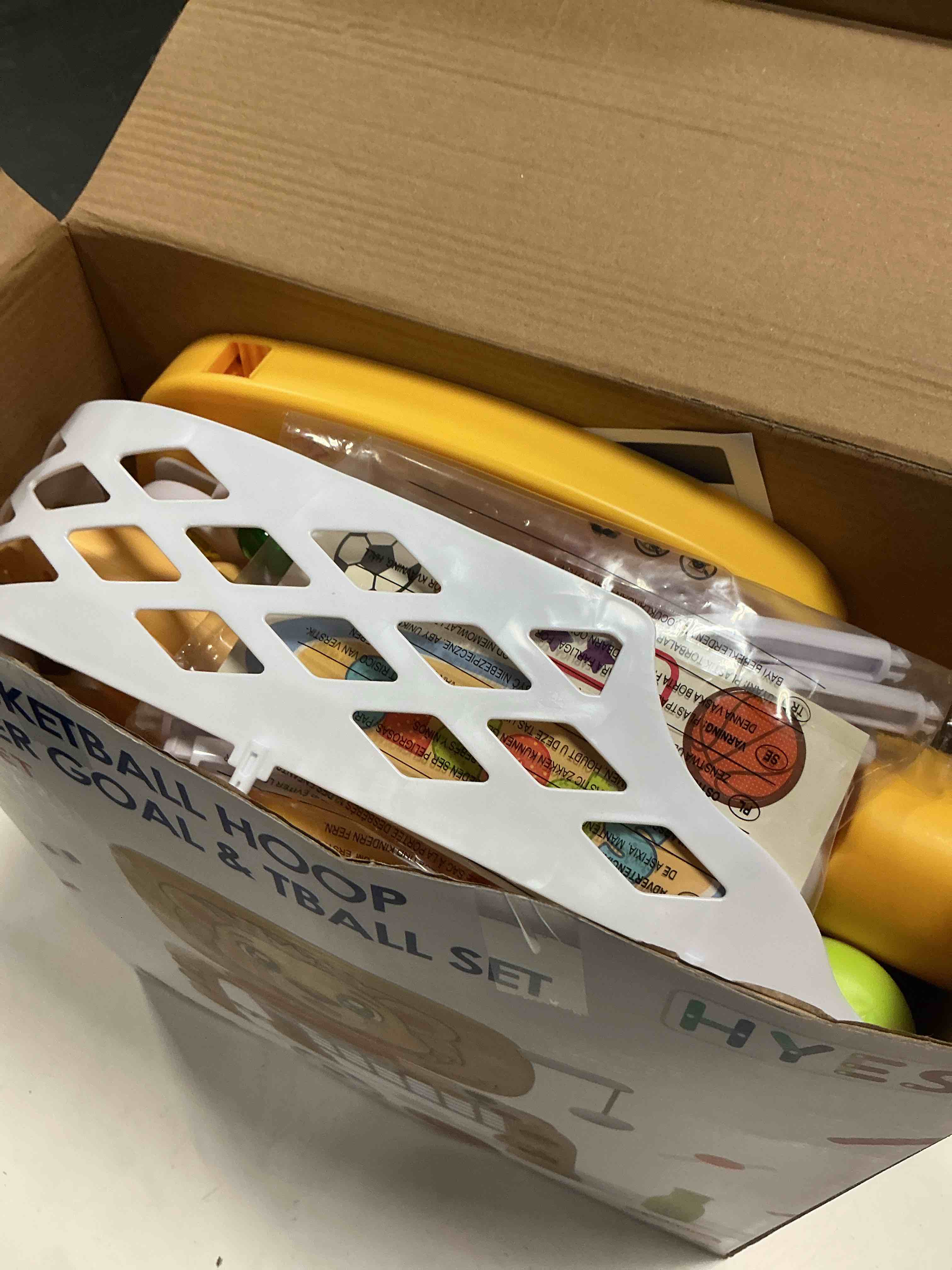Condition photo showing New/Like New for toddler basketball hoop tball set & soccer goal - lion sport toys for 1 year old boy with learning activities (abacus/alphabet/animals sounds) christmas birthday gifts for baby boy age 1 2 3 yellow