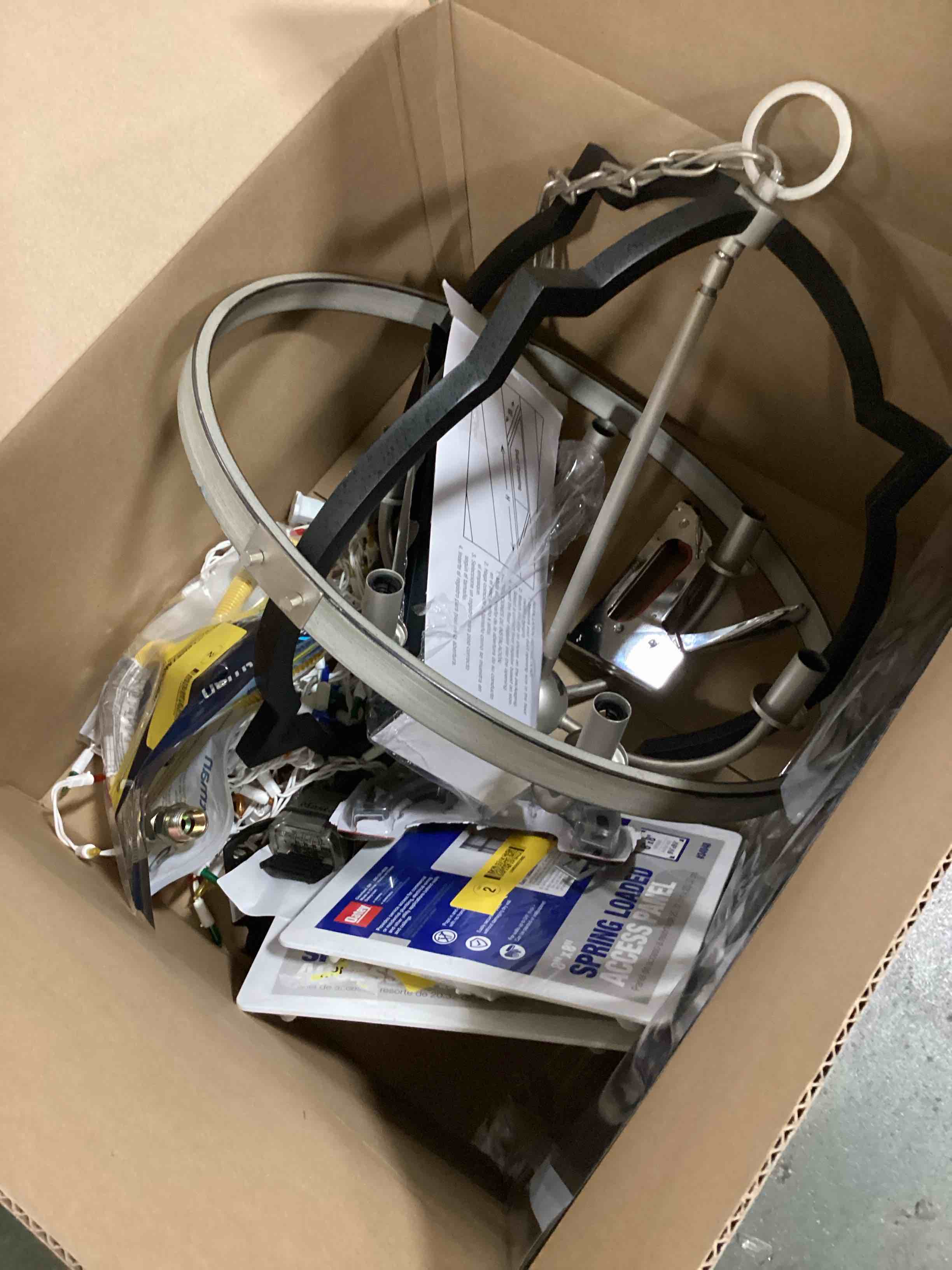 Condition photo showing As Is for Assorted Home Improvement Lot (Small Tools, Screw, Home Accessories, etc.)