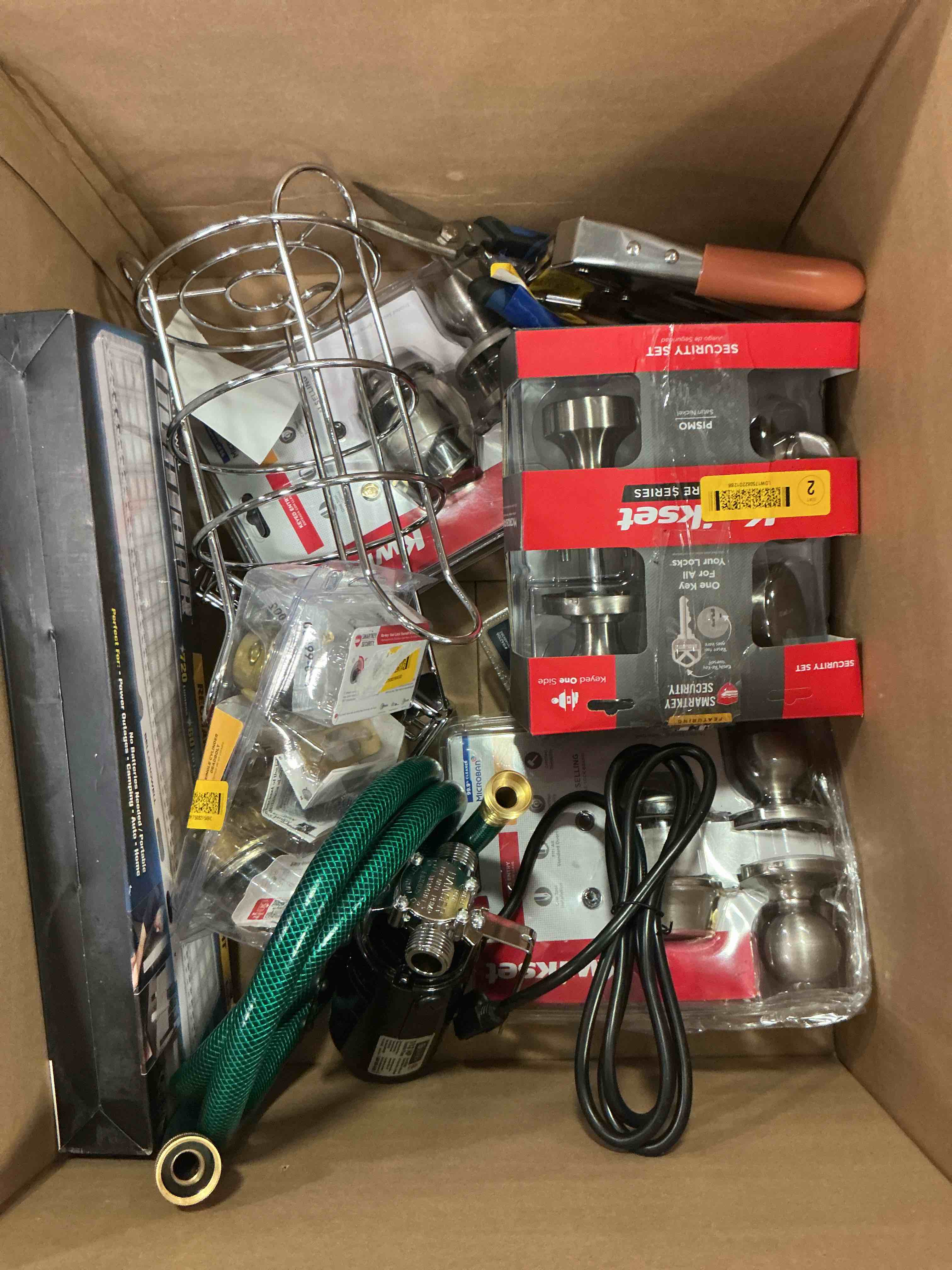 Condition photo showing As Is for Assorted Home Improvement Lot (Small Tools, Screw, Home Accessories, etc.)