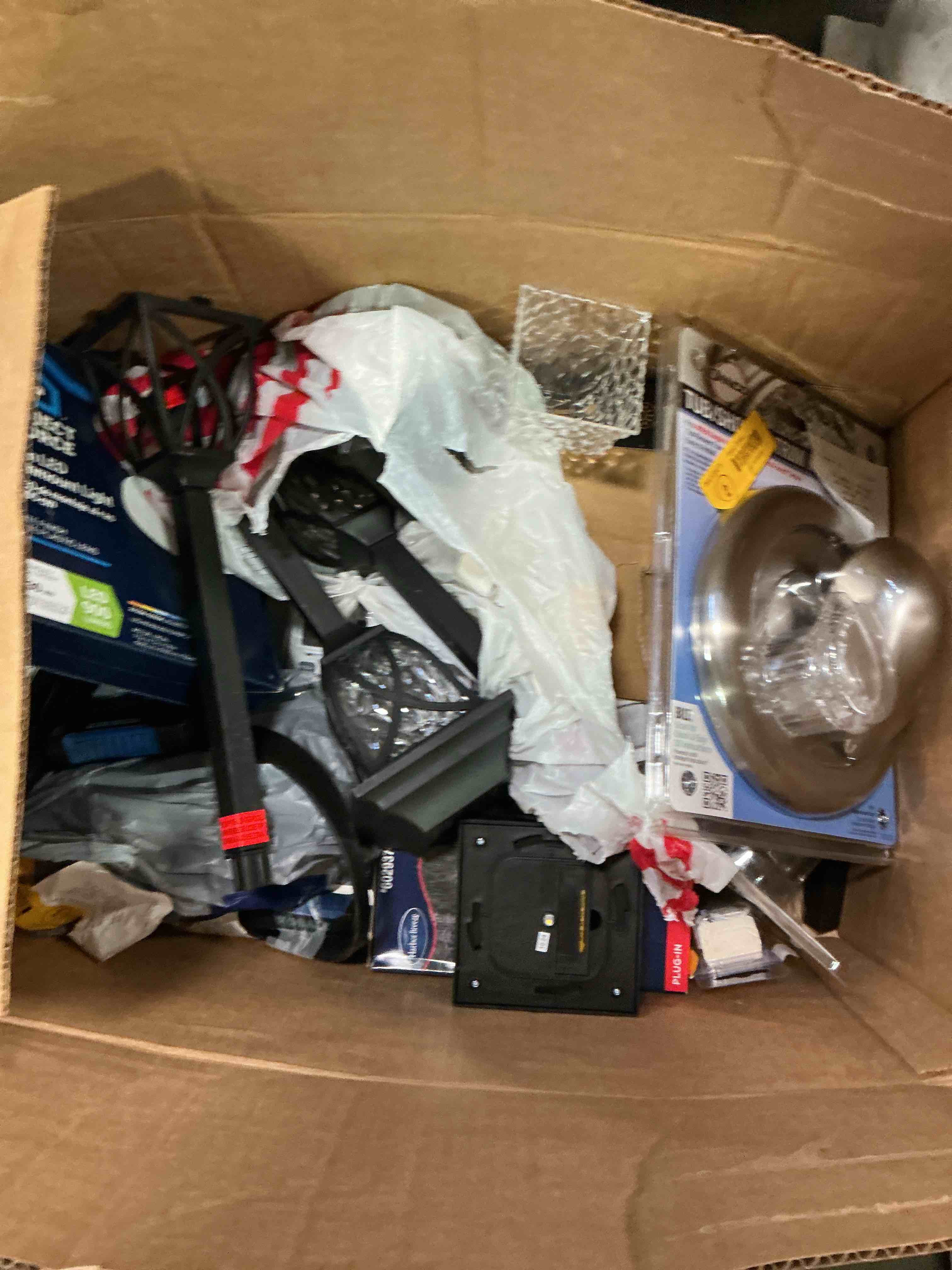 Condition photo showing As Is for Assorted Home Improvement Lot (Small Tools, Screw, Home Accessories, etc.)