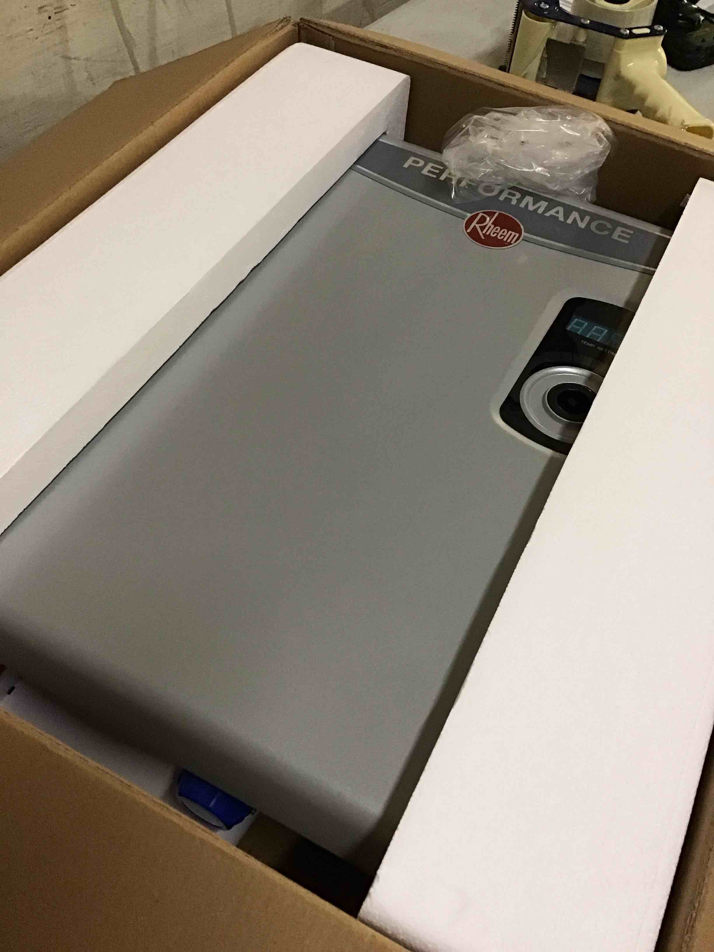 Condition photo showing Good Condition for rheem performance 18 kw self-modulating 3.5 gpm electric tankless water heater
