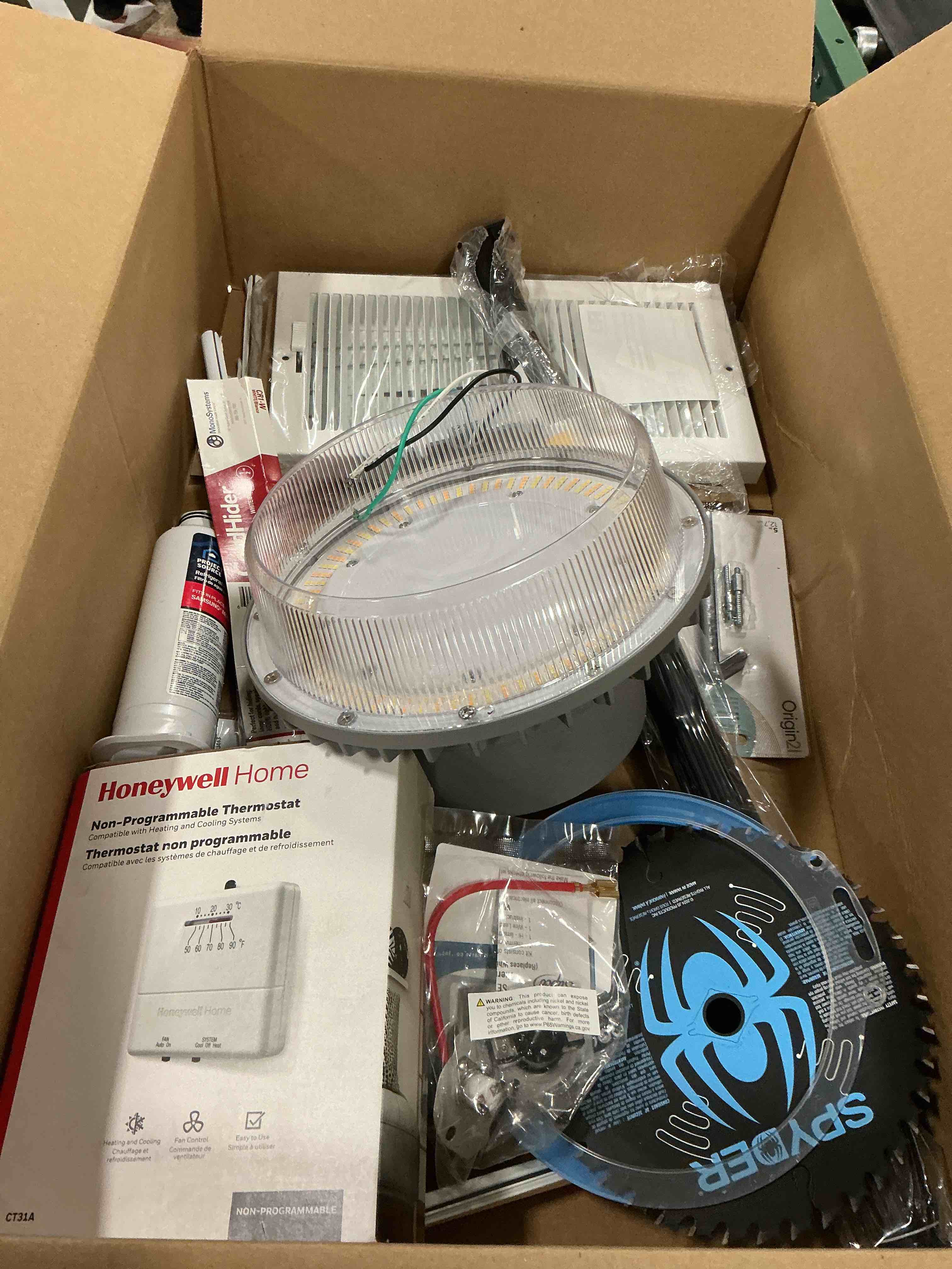 Condition photo showing As Is for Assorted Home Improvement Lot (Small Tools, Screw, Home Accessories, etc.)