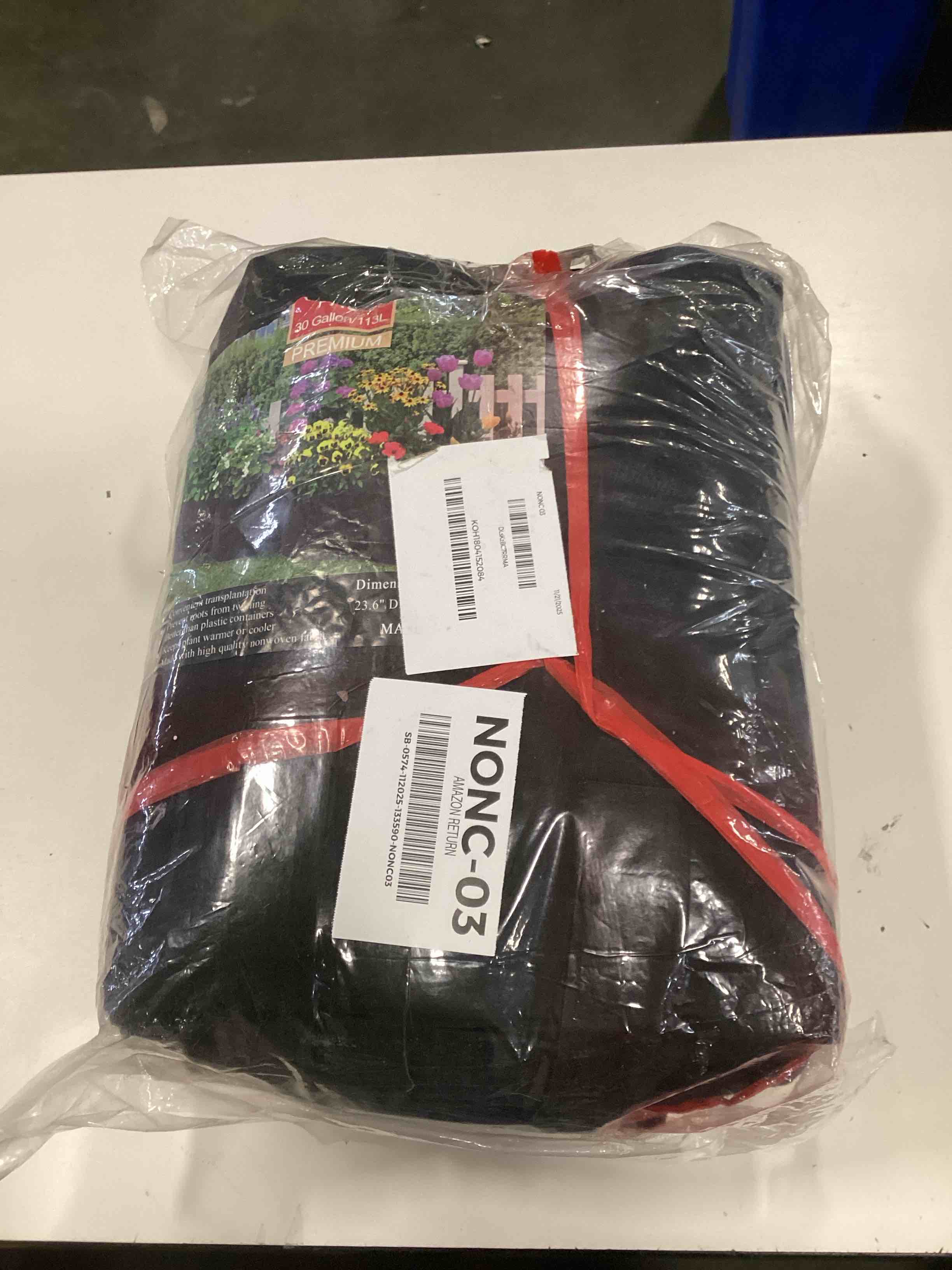 Condition photo showing Good Condition for JERIA 12-Pack 30 Gallon, Vegetable/Flower/Plant Grow Bags, Aeration Fabric Pots with Handles (Black), Come with 12 Pcs Plant Labels 30 Gallons