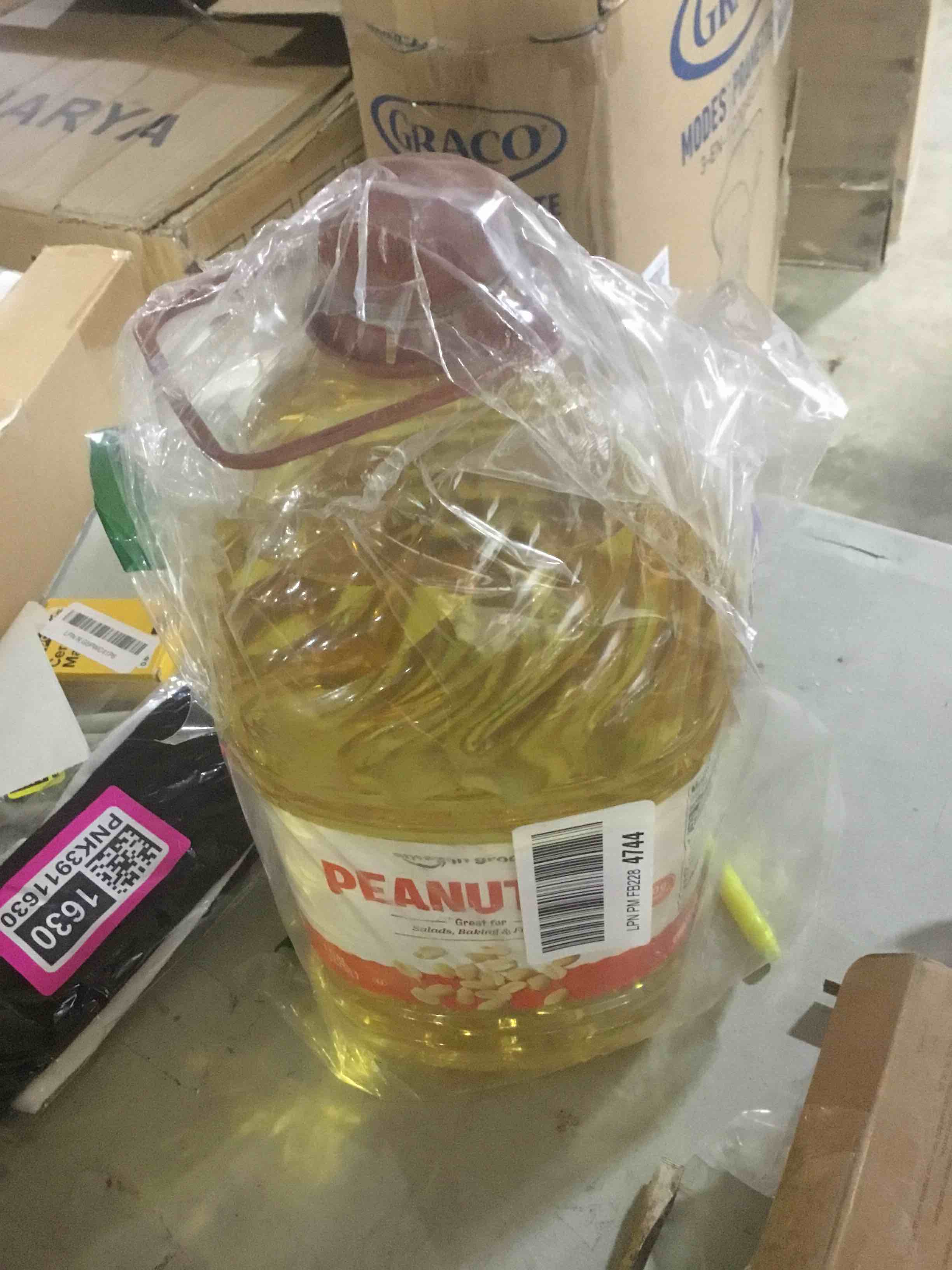 Condition photo showing New/Like New for Amazon Grocery, Peanut Oil, 128 Fl Oz (Previously Amazon Fresh, Packaging May Vary) 128 Fl Oz (Pack of 1)