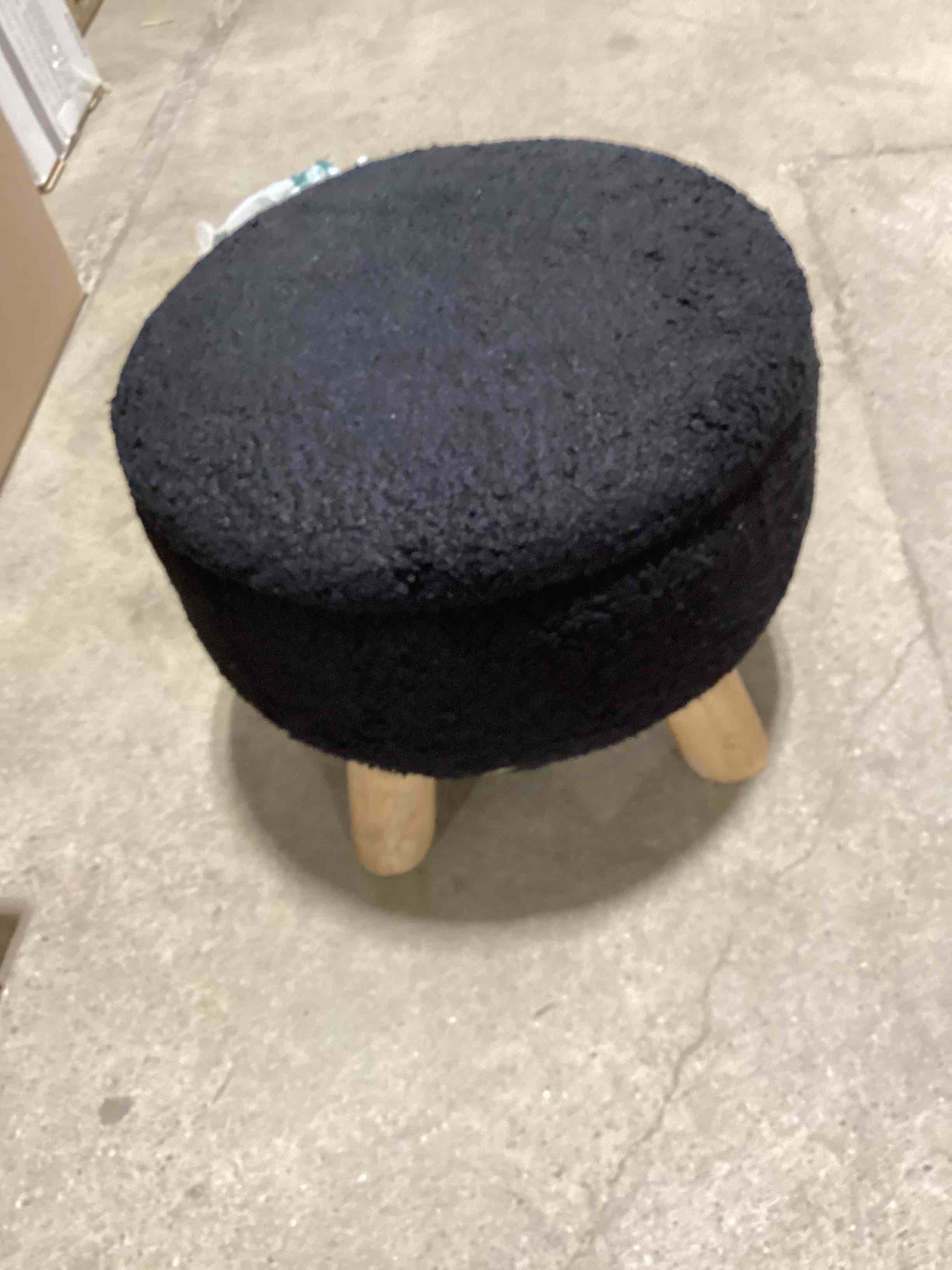 small storage stool black