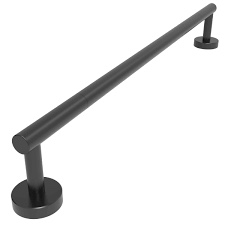Wall mounted black towel rack