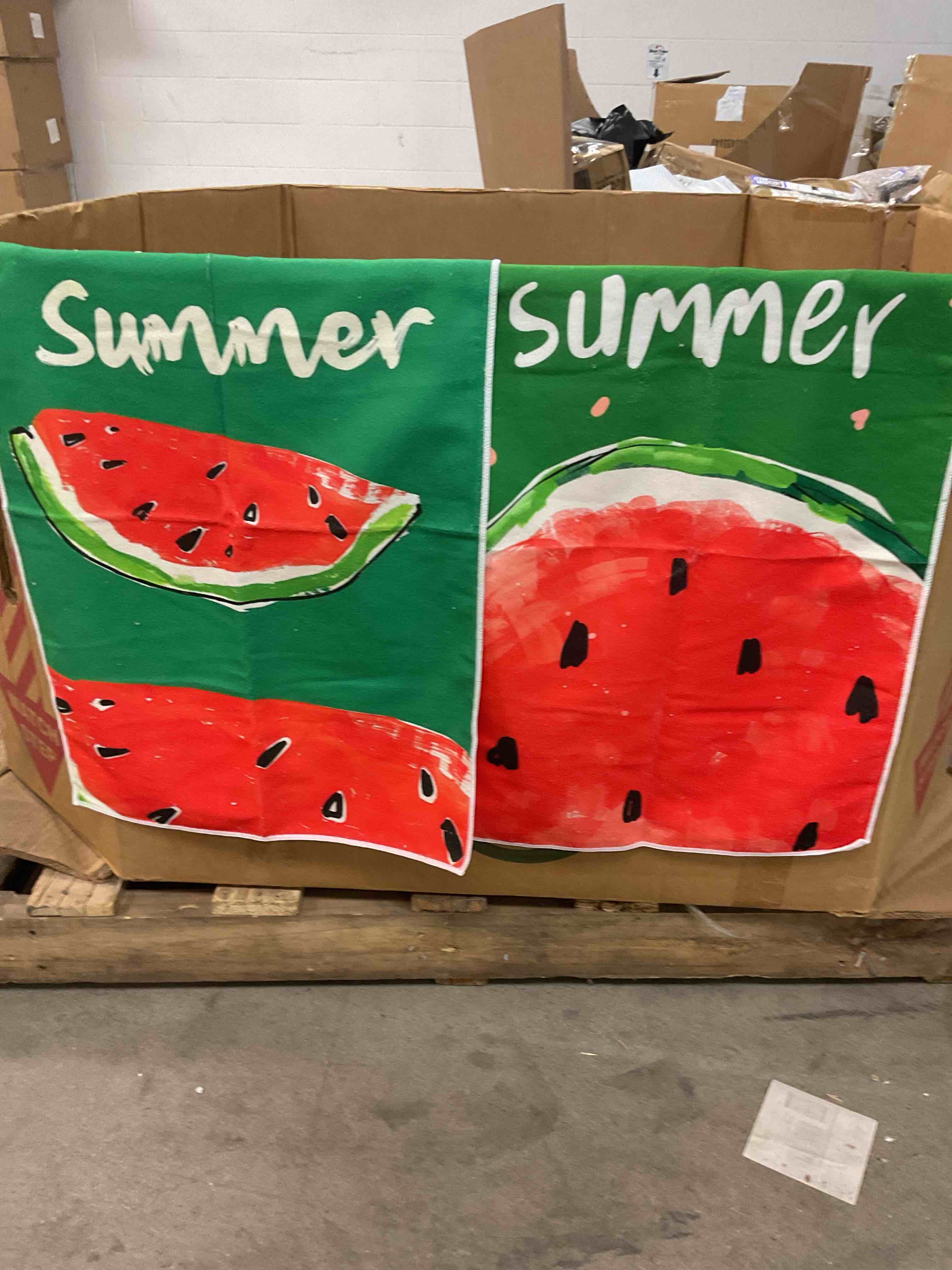 watermelon, summer design dish towels