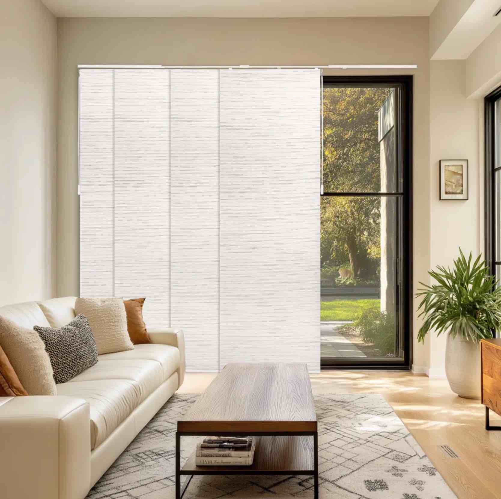 Adjustable Panel Track Blinds, Light Filtering 