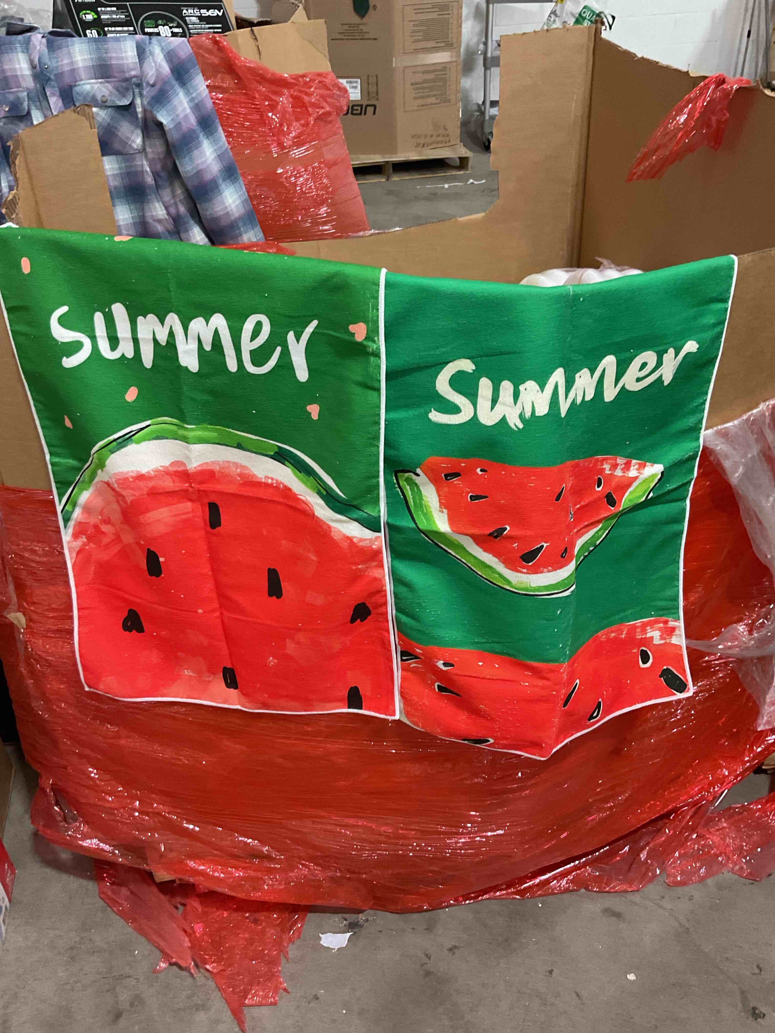 summertime design dish towel