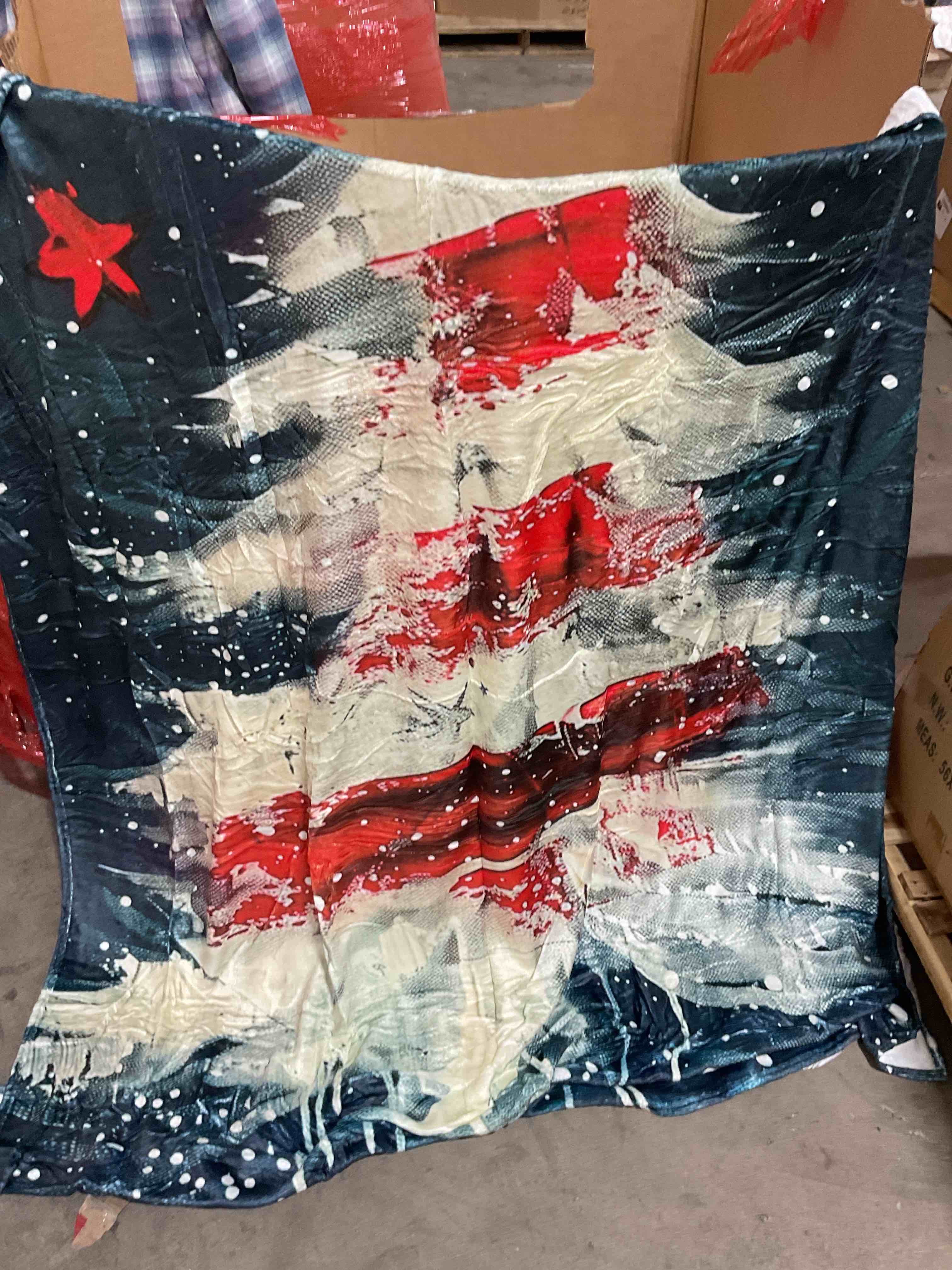 Christmas tree blanket size unknown