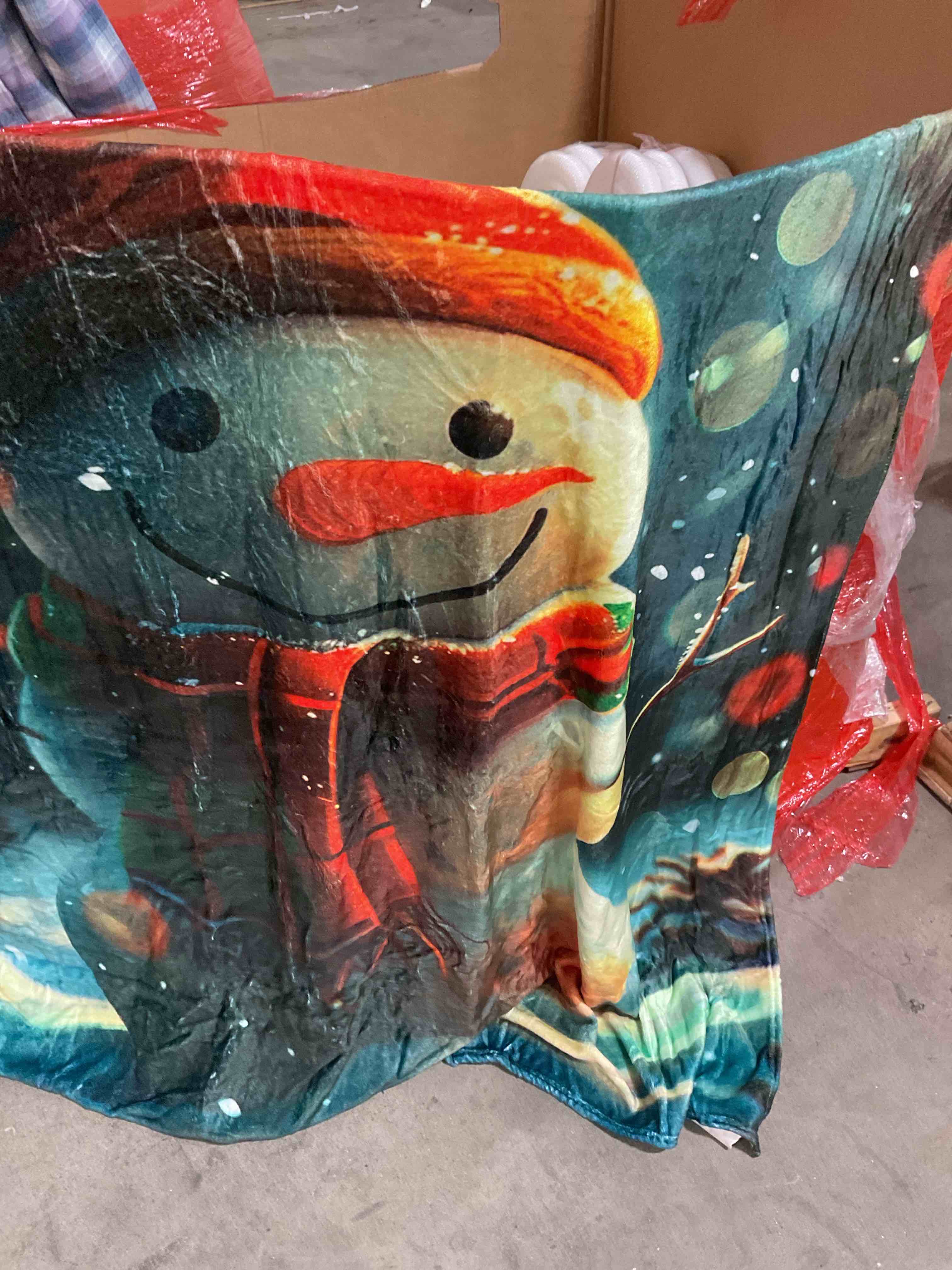 Christmas snowman blanket 130 cm x 150 cm