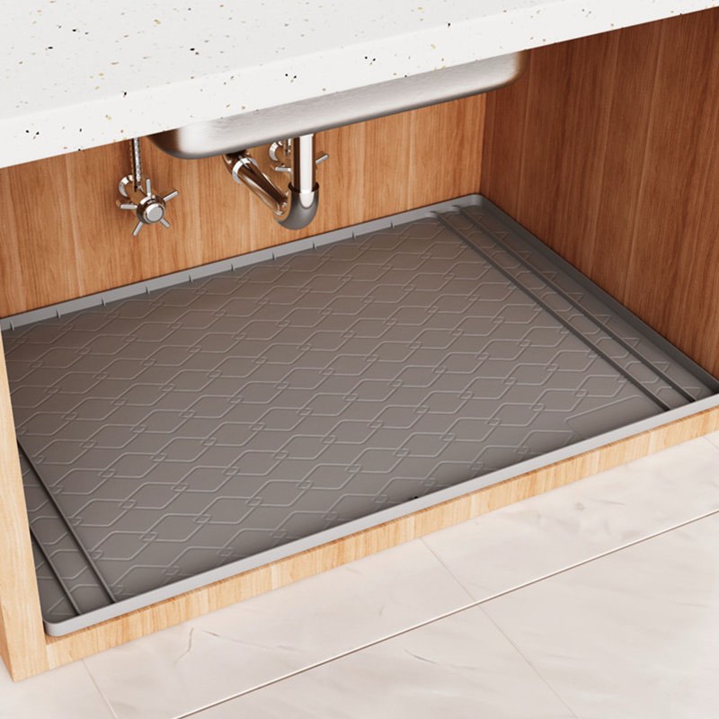 Under Sink Mat for Kitchen Waterproof 34" x 22" Silicone Under Sin!