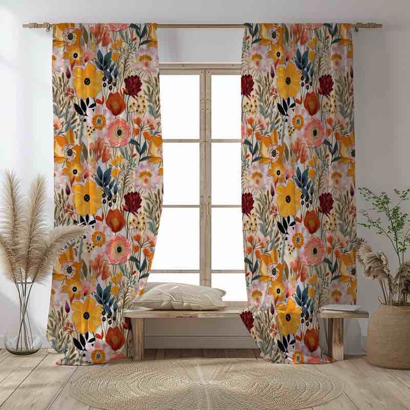 Peryman Polyester Room Darkening Curtain Pair