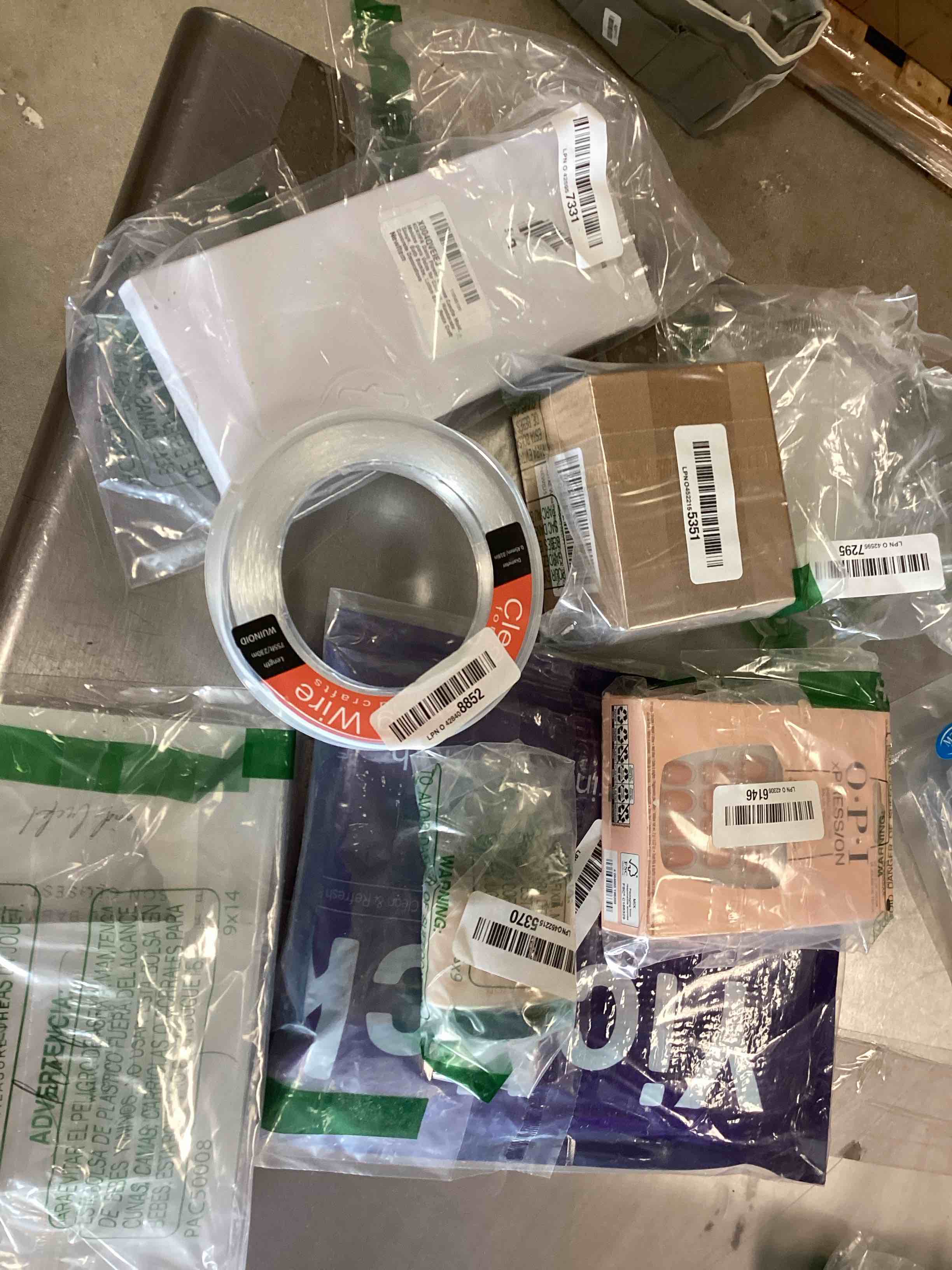 Assorted items Fishing cane nails and more