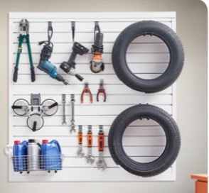 8x4 ft Slat Wall Paneling PVC Garage Slatwall