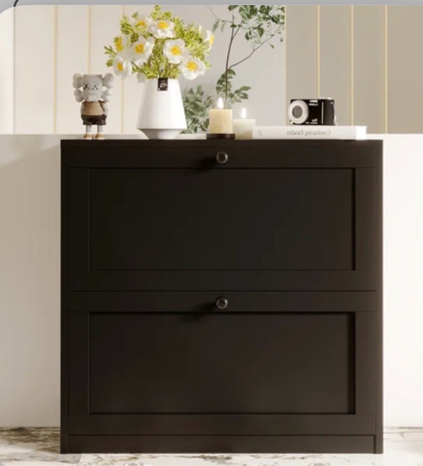 Shoe Storage Cabinet with 2 Flip Drawers 