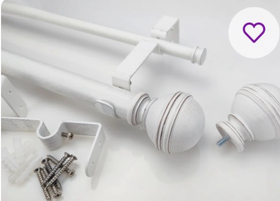 Bernise Iron Adjustable Double Curtain Rod 