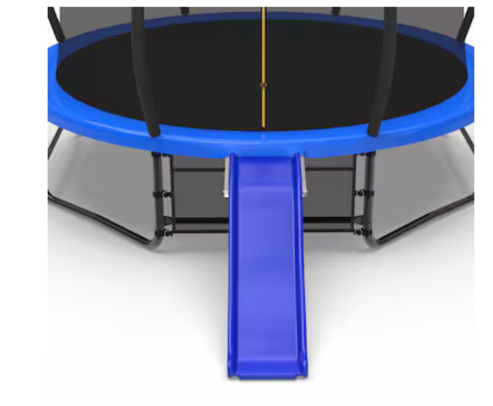 Outdoor Trampoline Slide Blue