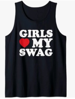 Girls love my swag top tank for guys size S 