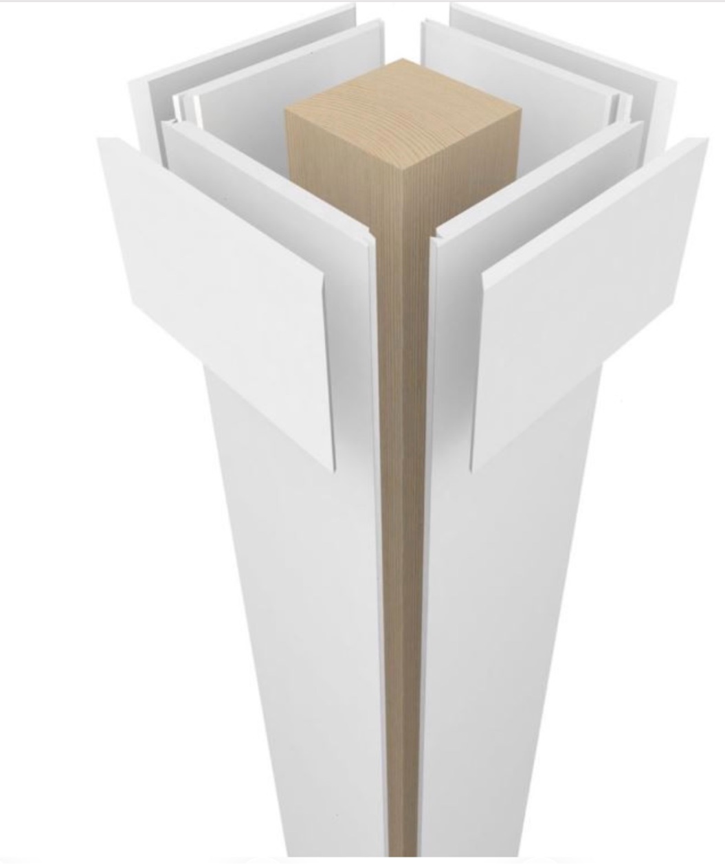 Square Non - Tapered Smooth PVC Endura-Craft Column Wrap Kit