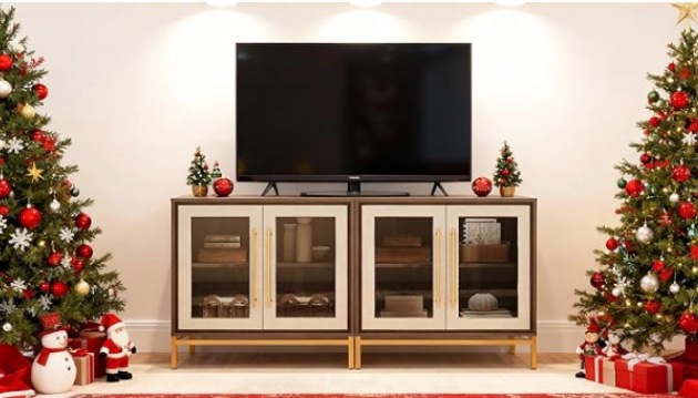 WAMPAT Modern TV Stand For Tvs Up To 100 Inch With Drawer 
