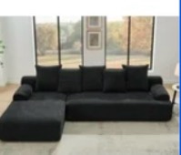 Black Compressed Sofa Set 