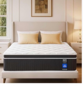 Mattress with black and white spring Queen