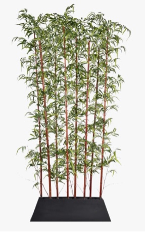 Westerleigh Artificial Faux Plastic  Burgundy Bamboo Screen Greenery In Pot