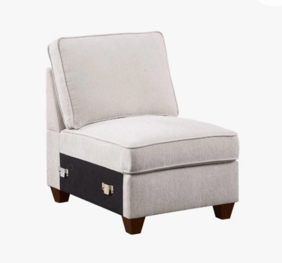 Armless Chair Single Seat Module For Modular Sectional Sofa