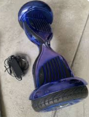 Hover-1 Titan Electric Hoverboard in blue or gunmetal color. 