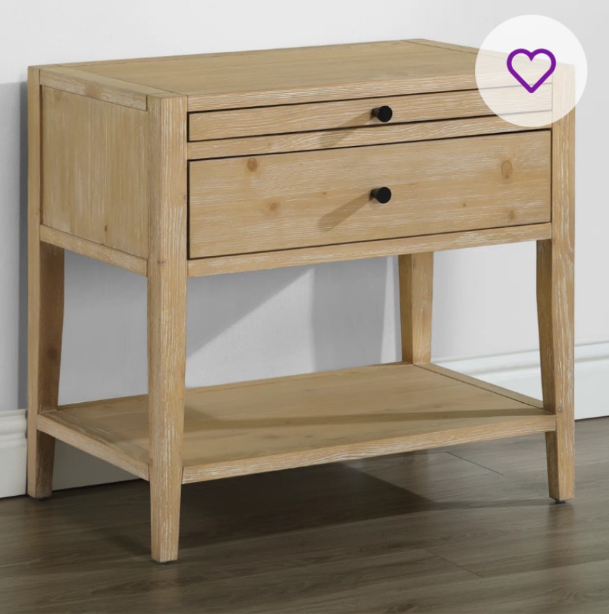 LIGHT FINISH 1-DRAWER NIGHTSTAND