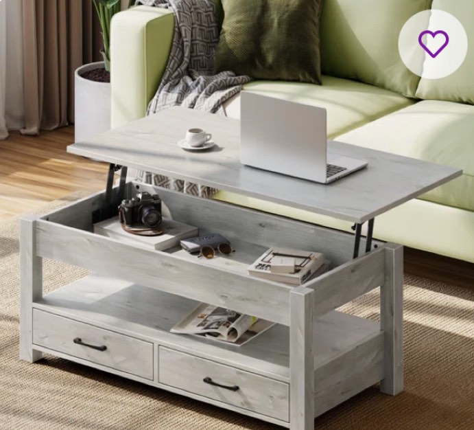 Grijalva Lift Top Coffee Table with Hidden Storage, Multi- Function 