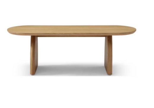 Modern Minimalist Solid Wood Coffee Table  Oval