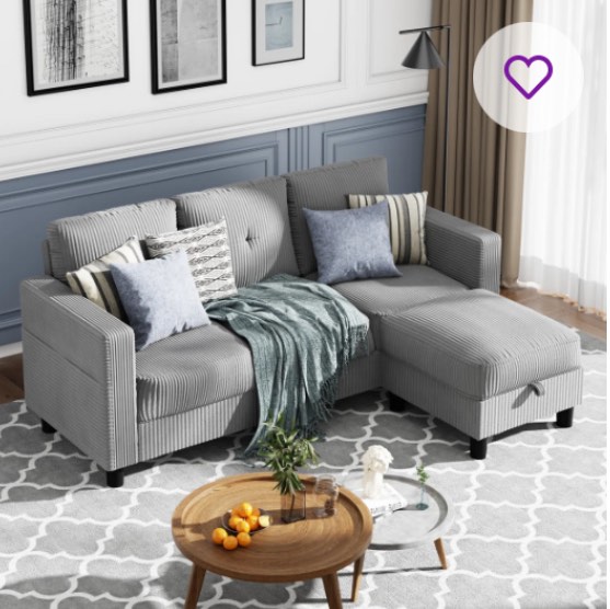  Degnan 76.4' Upholstered Sofa Chaise