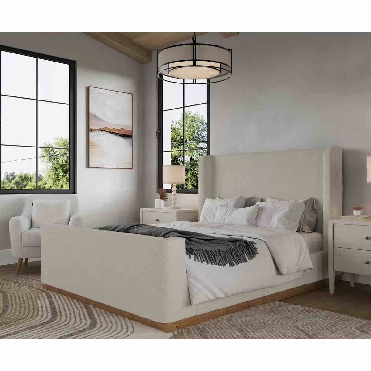 Abela King Boucle Upholstered Slay