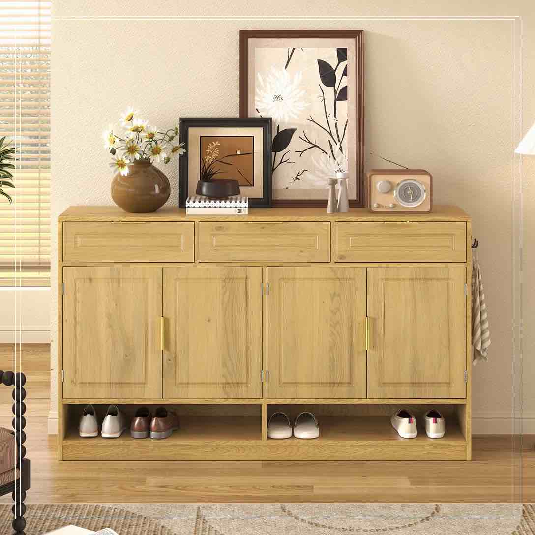 Accent Cabinet With 3 Drawers & 4 Doors