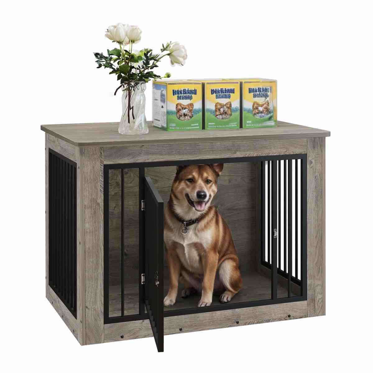Large Dog Crate Furniture For Dogs High-Quality Steel Lock