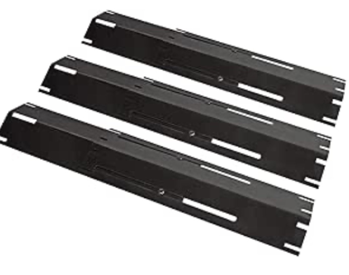 Metal bar heat plate for a grill set of 3 