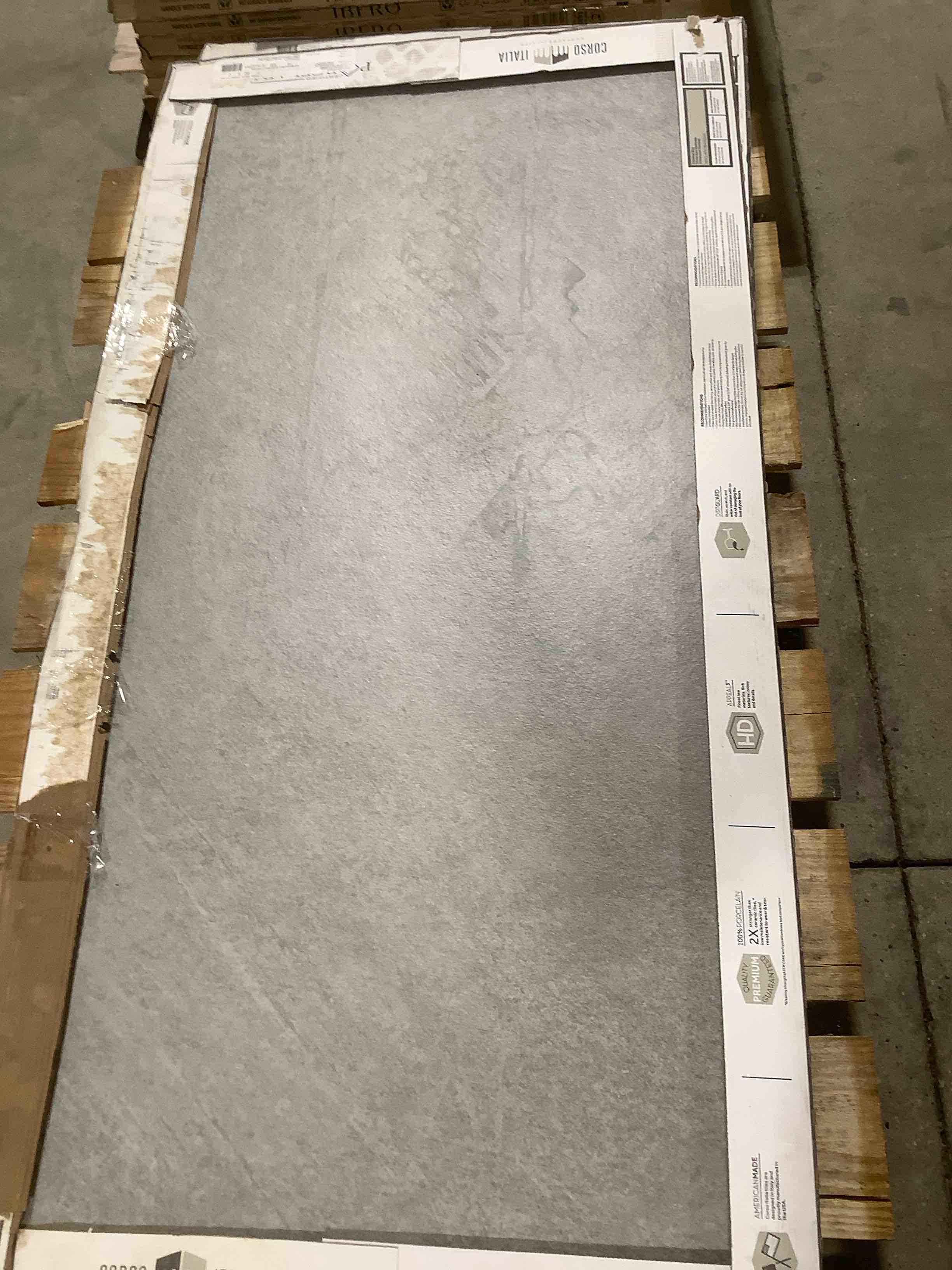 cordon Italian premium porcelain tile alpe graphite 23.46x47.05” 124 sq ft 