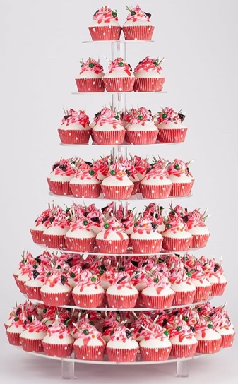 Large 7-tier wood Round Cake Stand-cupcake Stand- Dessert Stand-tea Party Serving Platter for Wedding Party