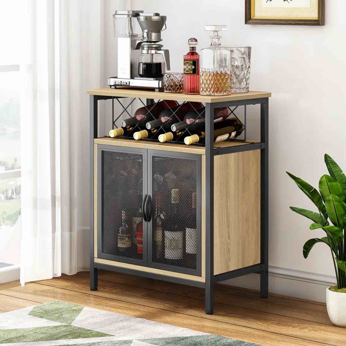 Jamesandrew 23.6'' Coffee Bar Cabinet with Wine Racks