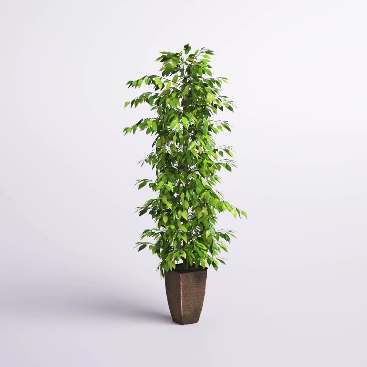 96'' Faux Ficus Tree in Metal Planter