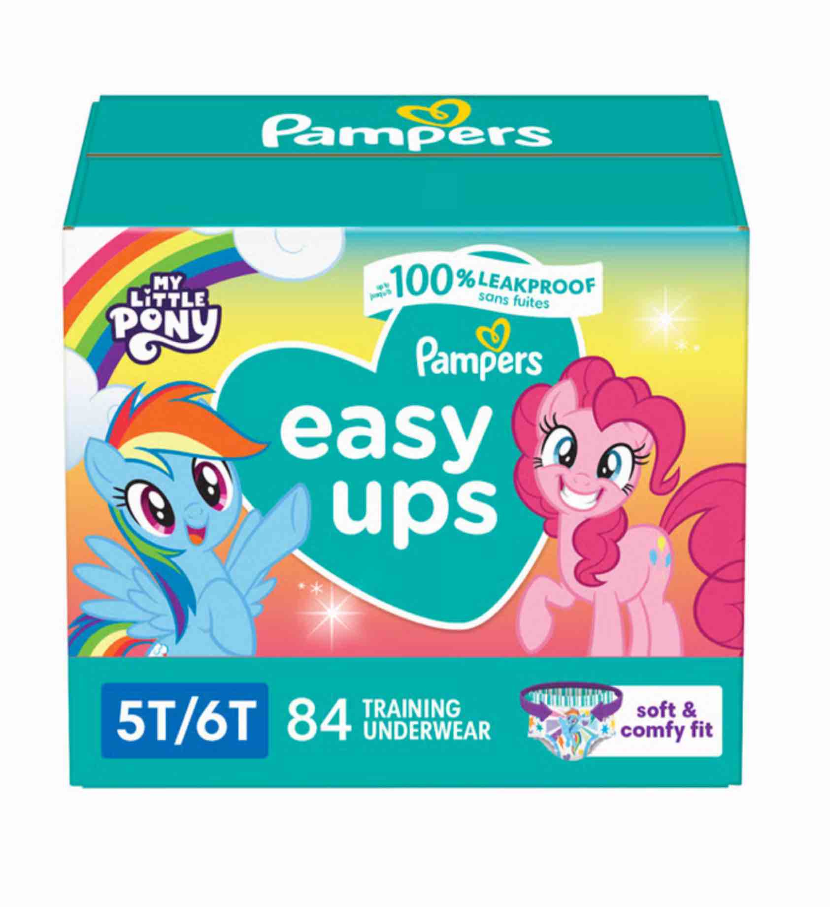 Pampers Training Pants - Easy Ups Girls & Boys - Size 5T-6T, 84 Count, My Little Pony Underwear 5T-6T 84