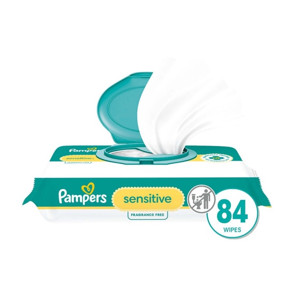 Pampers Baby Wipes, Sensivite fragrance free Wipe, 588 Wipes Total (82wipes -7 Packs)